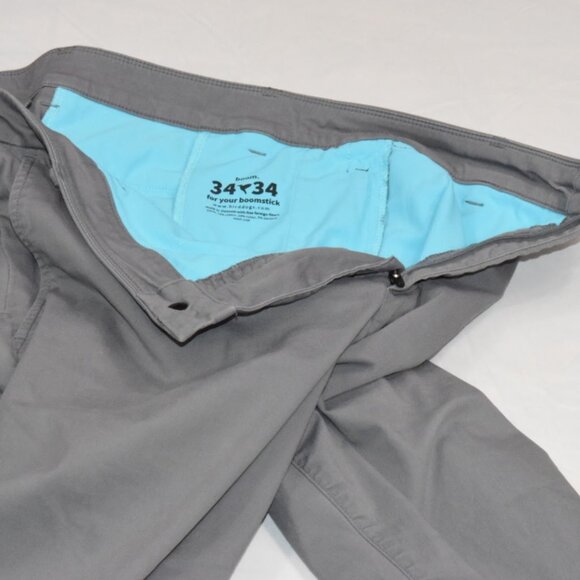 Bird Dogs Boom Stick Chino Pants Men's 34x34 Grey Stretch Performance Golf - Picture 9 of 10
